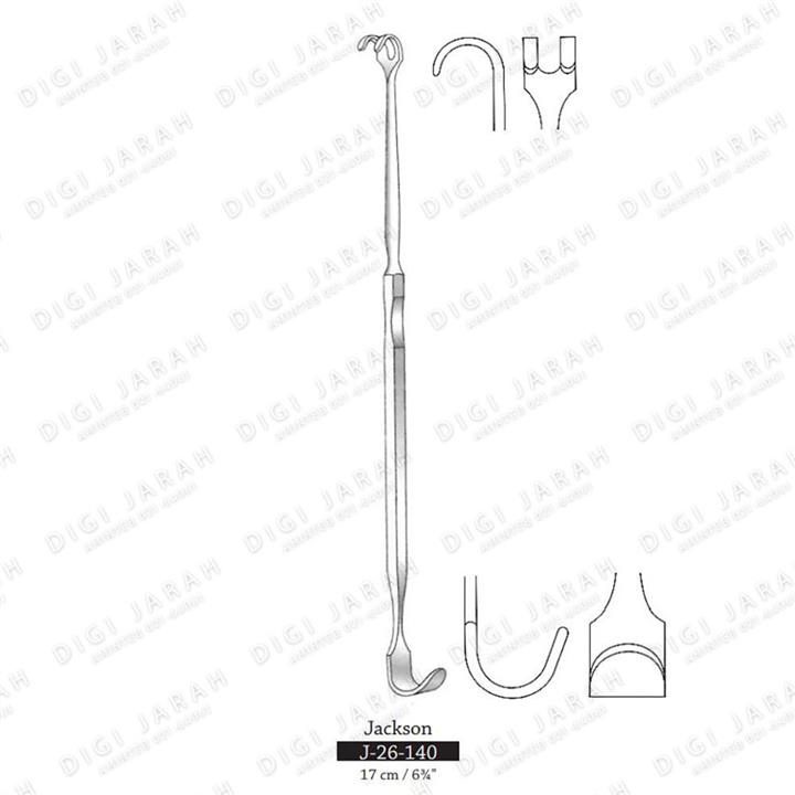 اکارتور تراکستومی دوطرفه دوشاخ جکسون J-26-140 surgicon